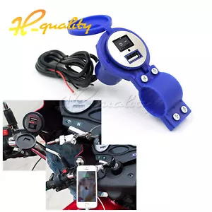 Waterproof USB Car Charger Motorcycle USB Charger DC 12V with Switch - Picture 1 of 25