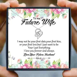 To My Soulmate Necklace Gift for Soulmate/ Future Wife/Fiancée/Girlfriend Her - Picture 1 of 4