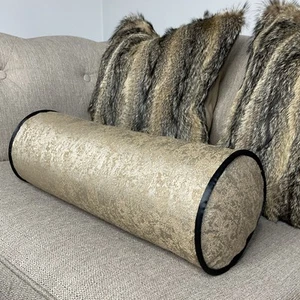 Champagner Kissen 16" x 6", Luxus Metallic Marmor Kissen für Bett - Tessere - Bild 1 von 8