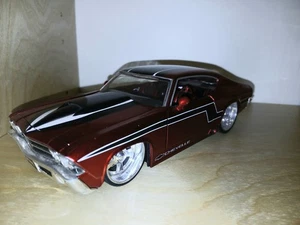 Rar Jada Toys Big Time Muscle '69 Chevelle SS rot schwarz Maßstab 1:24 lose ANZEIGE LESEN - Bild 1 von 9