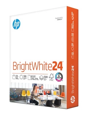 | 8.5 x 11 Paper | BrightWhite 24 lb |1 Ream - 500 Sheets| 100 Bright | Made ... - Image 1 of 4