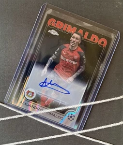 Topps Chrome UCC 24/25 - Black Refractor Alejandro Grimaldo Auto /10 Leverkusen - Bild 1 von 3