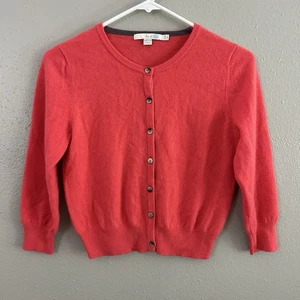 Cárdigan corto Boden 100 % cachemir suéter talla EE. UU. 6 botones coral preppy clásico - Imagen 1 de 6