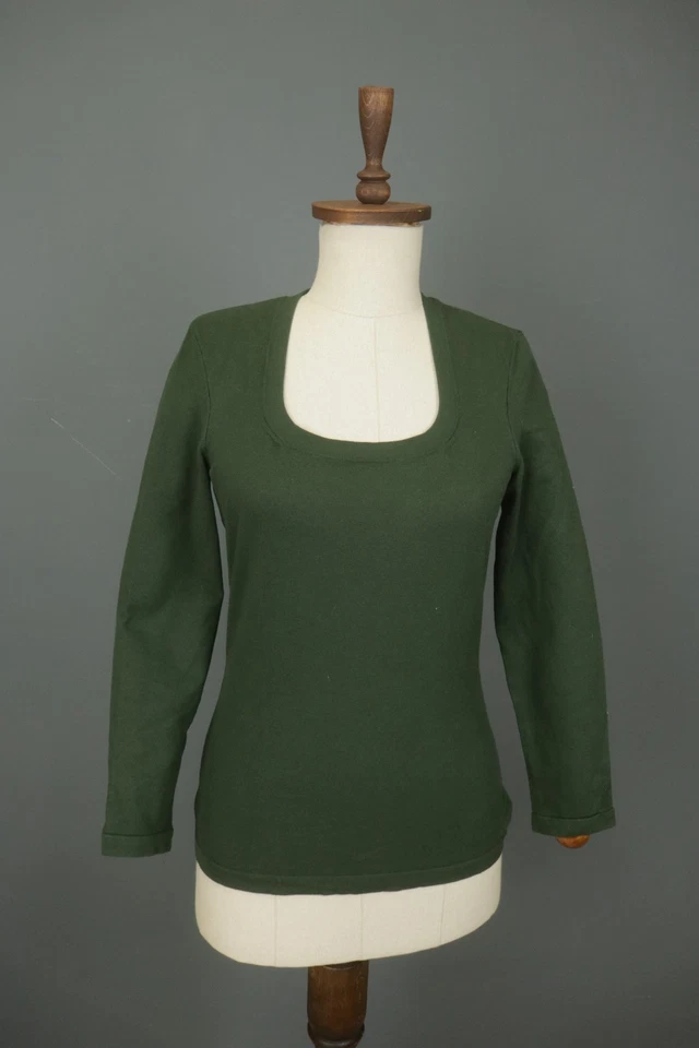 Blusa Pullover Wolford Verde Elastizada Manga Larga Cuello Redondo Talla M/L Foto 1 de 4