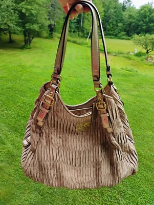 Coach Madison Gathered Maggie Shoulder Hand Bag Hobo Purse Champagne Gold 18886 - Image 1 of 4