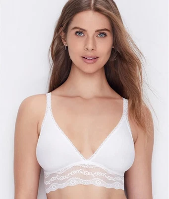 Nuevo sin etiquetas Sujetador Bralette b.tempt’d by Wacoal Blanco Talla Pequeña B. Adorable 935182 Foto 1 de 3