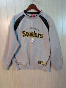 Vintage Pittsburgh Steelers Crewneck Sweatshirt Pullover Size Large L Gray - Picture 1 of 6