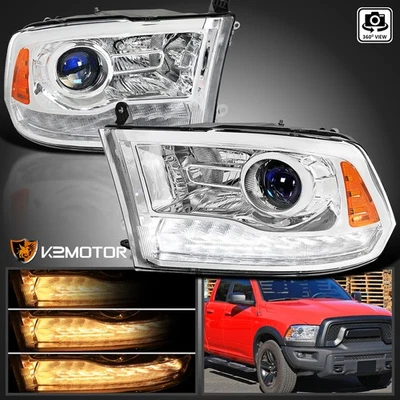 Fits 2009-2018 Dodge Ram 1500 2500 Projector Headlights Sequential LED Signal - Image 1 of 4
