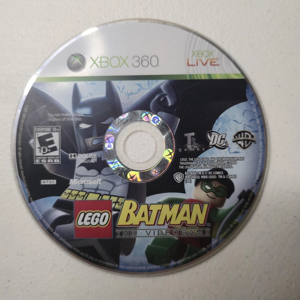 LEGO Batman El Videojuego Microsoft Xbox 360 Solo Disco Superhéroe Acción Probado Foto 1 de 1