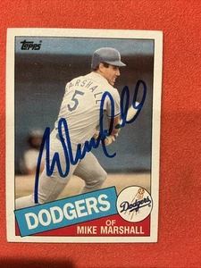 1985 Tops 🔥🔥Mike Marshall #85 🔥🔥AUTOGRAPHED 🔥🔥 - Picture 1 of 2