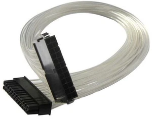 Motherboard ATX power 24pin extension cord white silver plated wire Cable 20cm - Picture 1 of 4