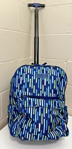 Vera Bradley Katalina Showers Lighten Up Rolling Backpack Travel Wheels VGUC - Picture 1 of 21