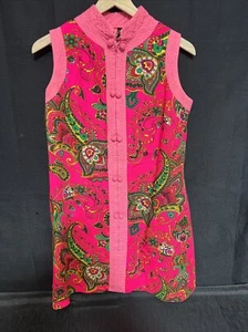 Vintage 60s 70s Charles & Co. Floral Maxi Dress Women’s Medium Made In Hong Kong - Picture 1 of 8