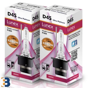 2 x D4S LUNEX XENON HID LAMPADINE P32d-5 35W Original 8000K Ultra Platinum +50% - Bild 1 von 1