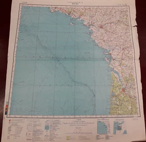 Mapas topográficos militares soviéticos rusos - BURDEOS (Francia) 1:1 millones, ed. 1986 - Imagen 1 de 4