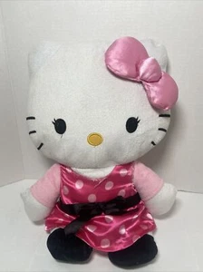 Hello Kitty Pink Polka Dot Dress Plush - Picture 1 of 9
