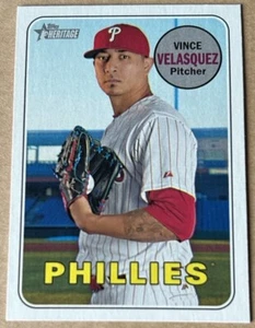 VINCE VELASQUEZ 2018 TOPPS HERITAGE SP Card #496 NM-MT Condition - Picture 1 of 2