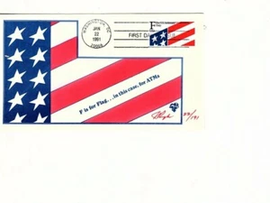 pugh HAND PAINTED 2522 F is for flag stars and stripes 0/171 (mb22 - Picture 1 of 1