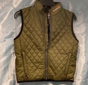 Obermeyer Weather System Vest Junior M Green Diamond Puffer Zipper Pockets - Picture 1 of 5