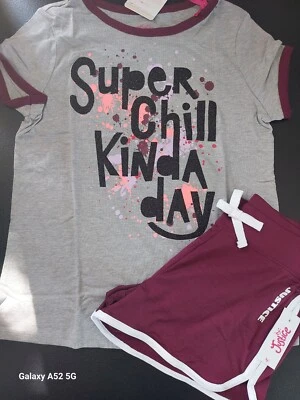 Nuevo con etiquetas Conjunto Justicia Super Chill Top/Pantalones Cortos Delfín para Niñas Talla 10 (100) Foto 1 de 3