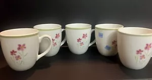 Thomson Pottery Coffee Cups Floral Thompson Set Of 5 (A17) - Picture 1 of 6