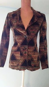 Blazer Focus Blazer Diseño Geométrico Multicolor Mezcla de Algodón TALLA S - Imagen 1 de 12