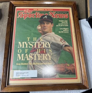 Framed Oct 9 1995 The Sporting News Greg Maddux The Mystery Of His Mastery - Picture 1 of 9