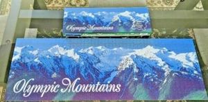 12" x 36" 500 piece Olympic Mountains panorama landscape puzzle - COMPLETE - Picture 1 of 7
