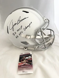 CLEVELAND BROWNS JIM BROWN signed INSCRIBED CHAMPS MVP ICE FULL SIZE HELMET JSA - Picture 1 of 7