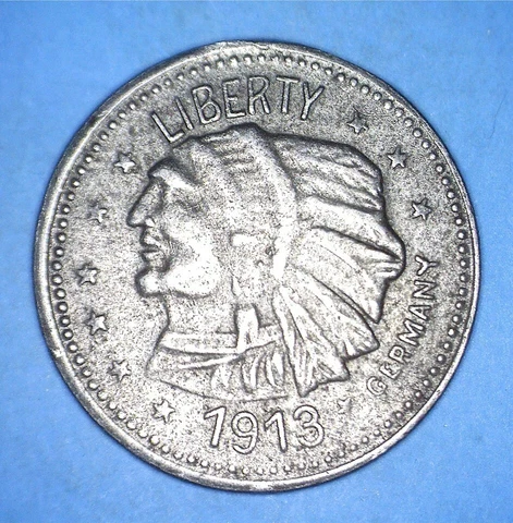 1913 INDIAN HALF EAGLE TYPE COUNTER INDIAN.1913-100 / EAGLE-2235 - *51036147 🌈 Cover