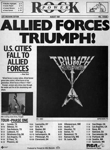 Triumph - Allied Forces Original Album Artwork Print Ad - Picture 1 of 1