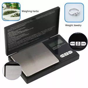 Digital Scale 1000g x 0.1g Jewelry Gold Silver Coin Gram Pocket Size Herb Grain - Picture 1 of 7