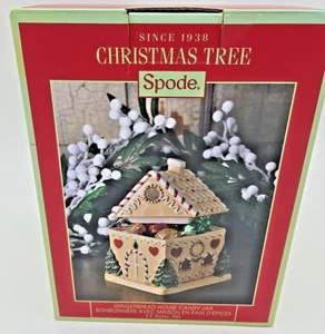 Spode Christmas Tree Lebkuchenhaus Süßigkeiten Keksdose, Keramik, 7 Zoll - Bild 1 von 12