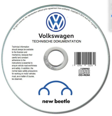 Volkswagen New Beetle (1998-2011) Manual De Taller En Cd - Imagen 1 de 4