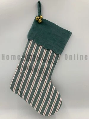 Medias de Navidad Pottery Barn Kids Chris Loves Julia Cuff Stripe Multi #8961Q Foto 1 de 2