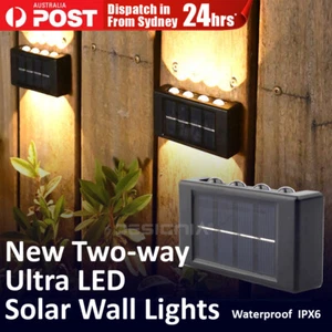 LED Solar Floodlights Garden Outdoor Decor Wall Light Modern Lighting Waterproof - Picture 1 of 13