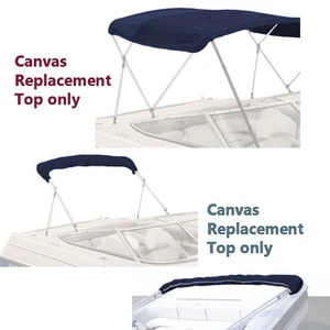 BIMINI TOP BOAT COVER CANVAS FABRIC NAVY W/BOOT FITS 3 BOW 72"L 36"H 91"-96"W - Bild 1 von 1