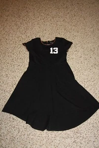 Art Class Girls Black Pocket Sport T Shirt Dress 10/12 Number 13 Summer - Picture 1 of 3
