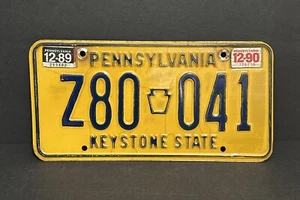 Vintage 1989 Pennsylvania License Plate w/ Original Stickers — Z80 041 - Picture 1 of 24