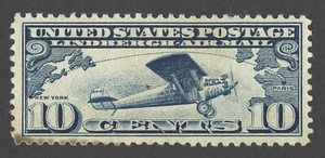 US Airmail Stamp Scott C10 VF Hint Hinged - Picture 1 of 2