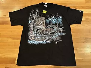 Camisa De Colección 1995 Yellowstone Gardner Stand Out Wolf Punto Único EE. UU. Para Hombre XL - Imagen 1 de 7