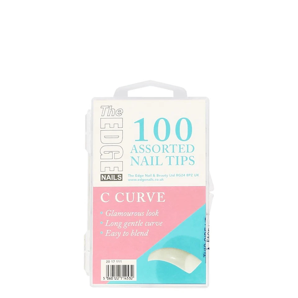The Edge Nails C Curve Tips x 100 Assorted - Imagen 1 de 1