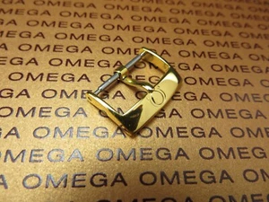 Neu 16 mm echt Omega Edelstahl Dornschließe vergoldet poliert 16 94511601 x1 - Bild 1 von 2