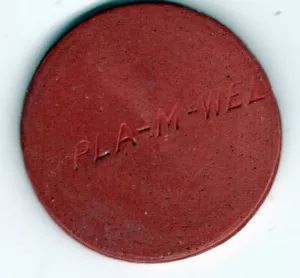 Antiche fiches da poker: legno, rosso PLA-M-WEL - Foto 1 di 2