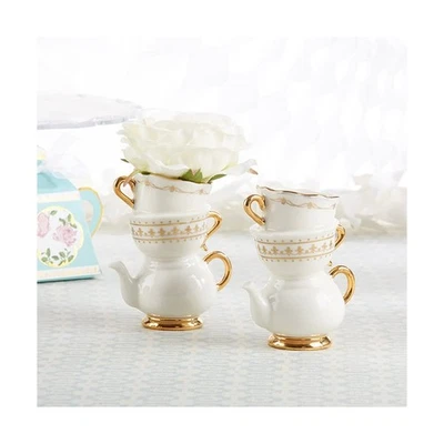 Mini jarrones de cerámica Kate Aspen vintage para fiesta de té aspecto antiguo (3... Envío rápido Foto 1 de 4