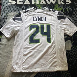Seattle Seahawks Marshawn Lynch Nike Game Jersey Men's Large NFL Football White - Picture 1 of 11