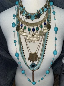 Junk Jewelry Necklace Lot Vintage & Modern Wear, Repair, Craft, Harvest - Picture 1 of 4