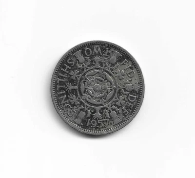 1957 United Kingdom - 2 Shillings - 716 - Copper Nickel - 11g - Image 1 of 2