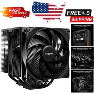 Compact Double-Tower Pure Rock Pro 3 Black CPU Cooler | Effortless Installation - Picture 1 of 9