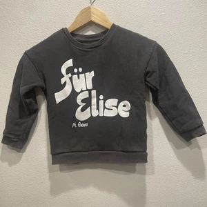 Mini Rodini Für Elise Organic Cotton Gray Sweatshirt SZ 6-7YRS Musical Classic - Picture 1 of 5